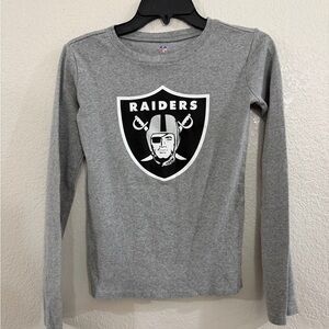 NFL Raiders Gray Long Sleeve Shirt